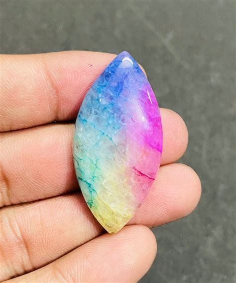 Rainbow Solar Quartz Rainbow Solar Quartz Cabochon Smooth Marquise