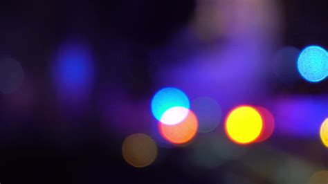 Bokeh Of Police Lights In The Dark Blinking 26595509 Stock Video At