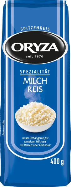 ORYZA Milch Reis 400g Milchreis Reis Reiskontor