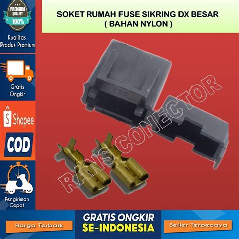 Jual Soket Sekring Tancap Fuse Dx Keramik Fuse Holder Box Skring Dx