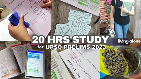 Study Vlog 📚 20 Hours Study For Upsc Prelims 2023 A Productive Day