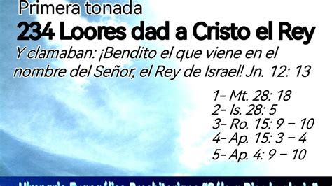 Loores Dad A Cristo El Rey Primera Tonada Youtube