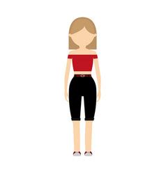 Character Woman Faceless Image Royalty Free Vector Image