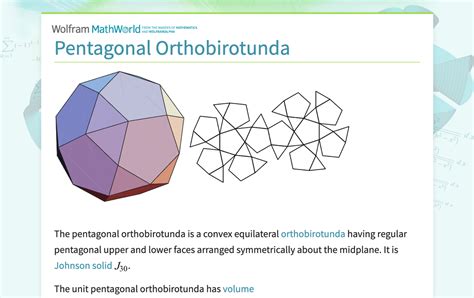 Pentagonal Orthobirotunda From Wolfram Mathworld