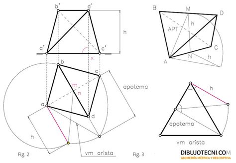 Tetraedro Con Una De Sus Aristas Contenida En Plano Horizontal De