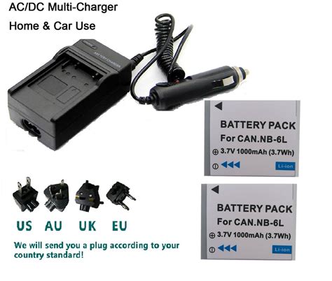 2X NB11LH NB 11L Battery Charger For Canon IXUS185 IXUS190 PowerShot