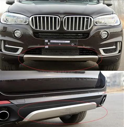 For Bmw X5 F15 2014 2015 2016 Chrome Front And Rear Bumper Skid Protector