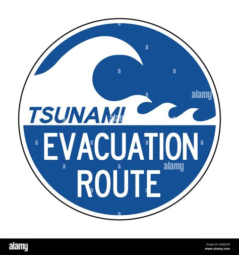 Tsunami Evacuation Route Evacuate Cut Out Stock Images And Pictures Alamy