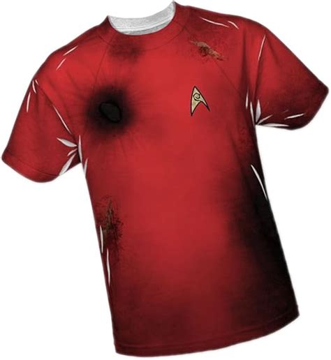 Dead Red Uniform - Star Trek Front/Back Sports Fabric T-Shirt, XXX ...