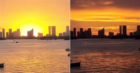 This Spectacular Sunset Of The Miami Skyline Is The Most Beautiful