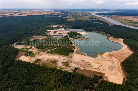 Luftbild Bad Freienwalde Oder Kies Tagebau Sand Kies Union GmbH