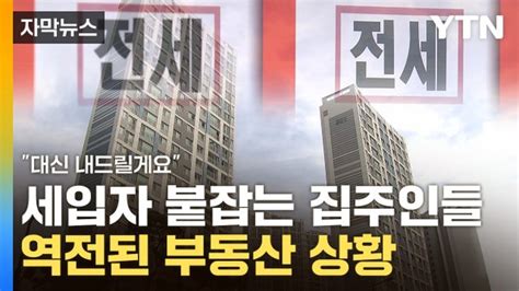 자막뉴스 강남 집주인도 속수무책완전 역전된 부동산 상황 네이트 뉴스