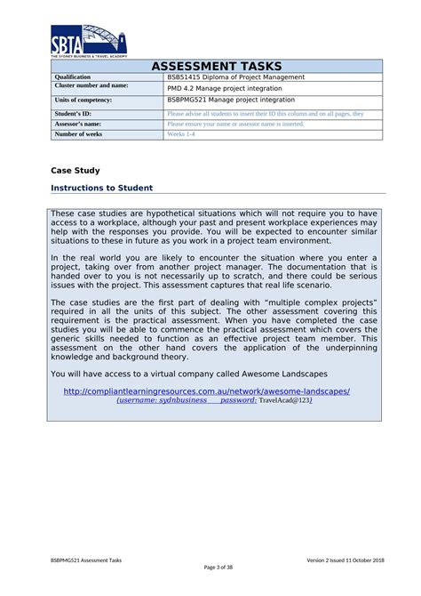 Bsbpmg Manage Project Integration Assessment Tasks Desklib