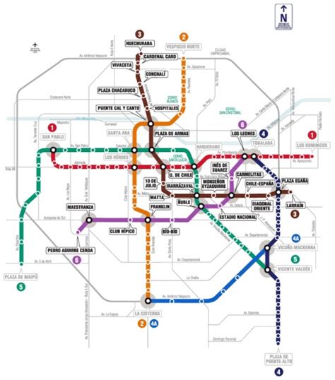 Mapa Metro De Santiago Con Nuevas Lineas Google Search Mapa Del