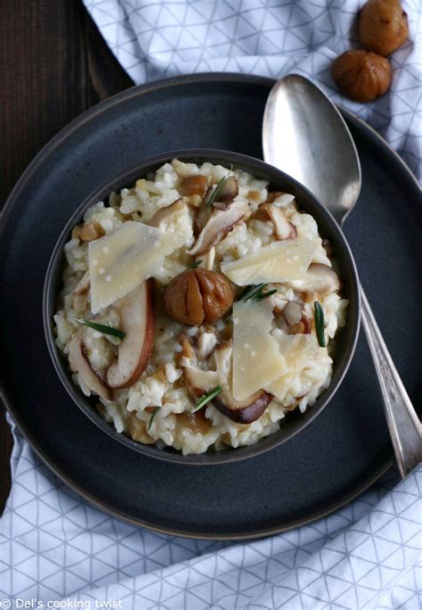 Risotto aux châtaignes et champignons shiitake Recettes de cuisine