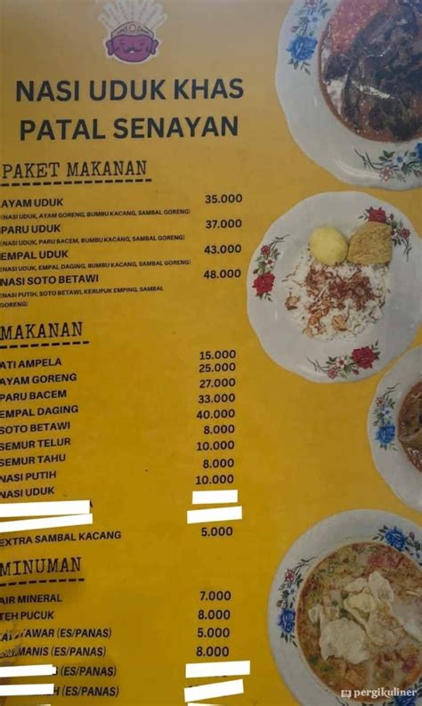 Selalu Diperbarui Menu Nasi Uduk Khas Patal Senayan Bintaro Tangerang