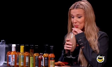 Hot Ones Nearly Destroyed Millie Bobby Brown Free Beer And Hot Wings