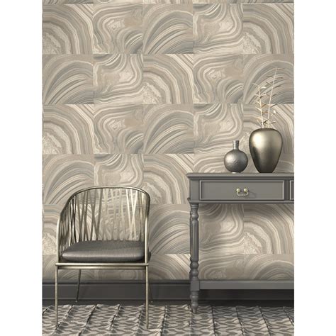 Emporium Savoy Wallpaper By Crown Wallcoverings Grey Marble Glitter M1465