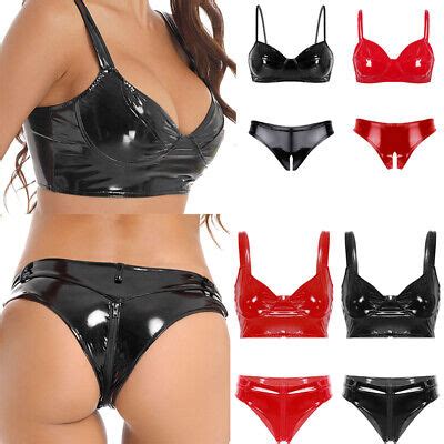 Women S Brazilian Liquid Wet Look Bikini Swimsuit Metalic Shiny