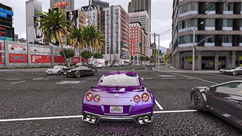 Gta Photorealistic Graphics Mod Gameplay Nissan Gtr Youtube