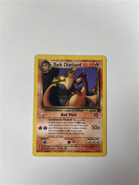 Dark Charizard 21 82 Pokemon Team Rocket Non Holo Rare WOTC Pokemon TCG