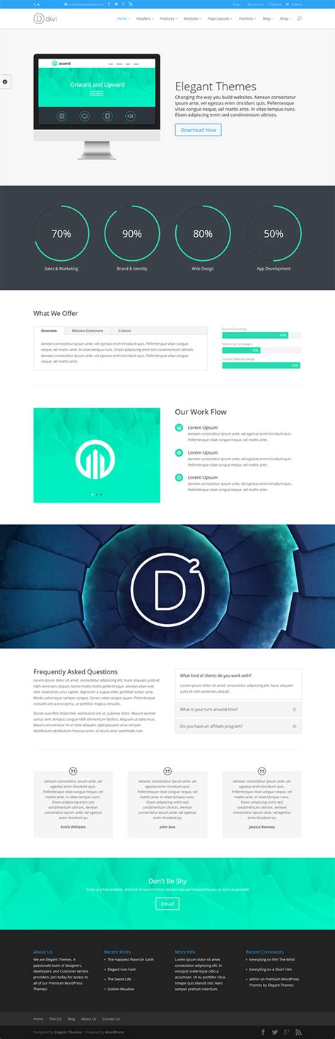 Divi - WordPress Template on Behance