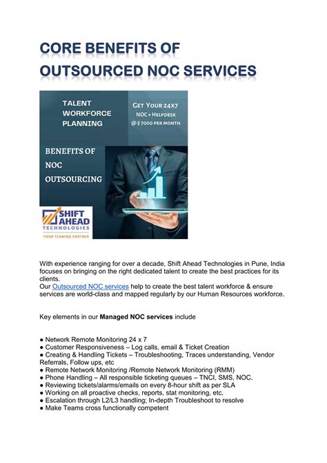 Core Benefits Of Outsourced Noc Servicespdf