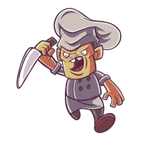 Angry Chef Illustration Transparent Png Svg Vector File