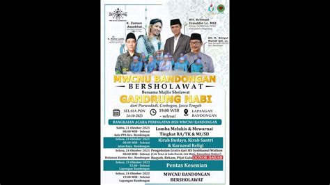 Live Streaming Hari Santri M W C N U KEC Bandongan Bersholawat Perform