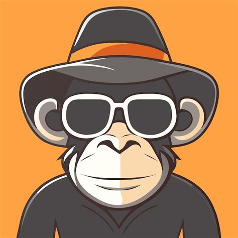 Un Singe Portant Des Lunettes De Soleil De La Mafia Une Mascotte D