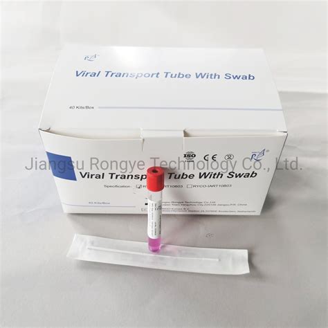 Disposable Viral Collection And Transport Medium Tube With Flocked