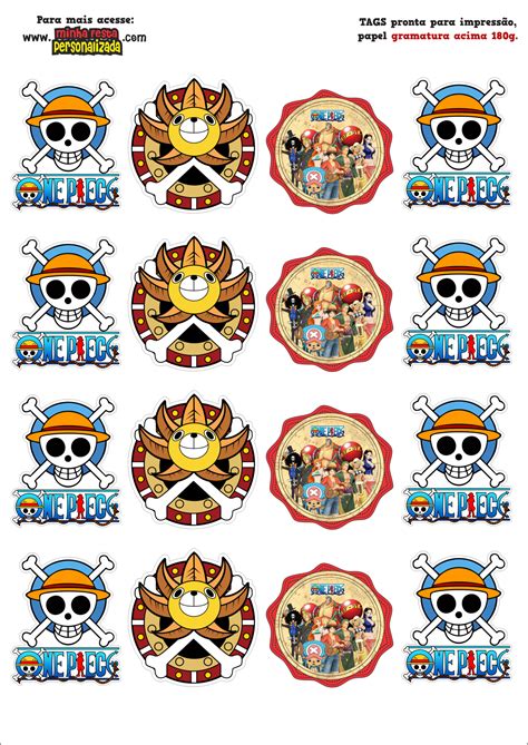 Kit Festa One Piece Tags Personalizadas