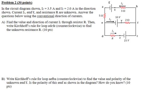 Solved Problem 2 30 Points X 32 In The Circuit Diagram