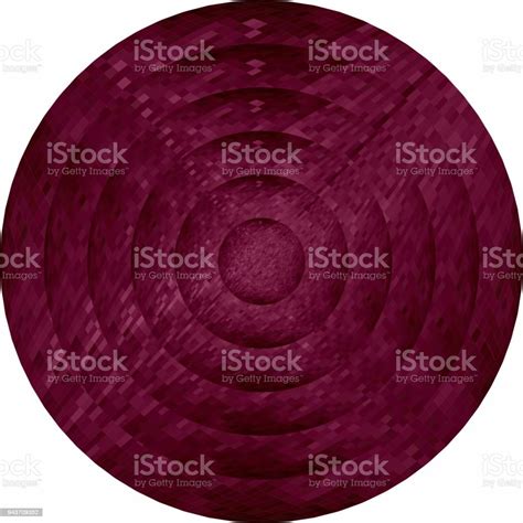 Concentric Burgundy Circles In Mosaic Stock Illustration Download