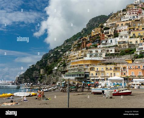 Beach in Positano, Italy Stock Photo - Alamy