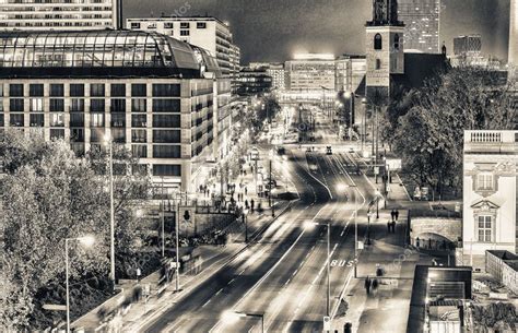 Berlin skyline at night - Aerial view Stock Photo by ©jovannig 114887230