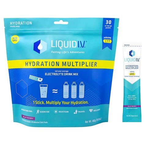 Liquid I V Hydration Multiplier Electrolyte Drink Mix Count Box