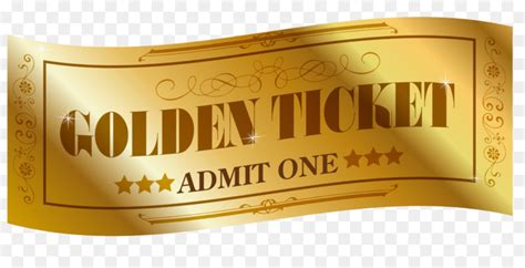 Willy Wonka Golden Ticket Png