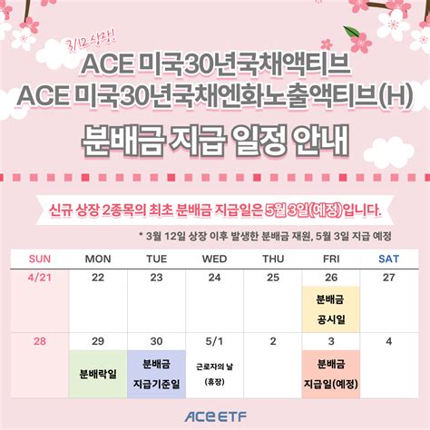 한투운용 “美 30년국채 투자 Ace Etf 2종 첫 분배금 지급”