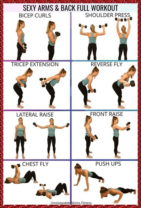 Sexy Arms And Back Full Workout Upper Body Workout At Gym For Women