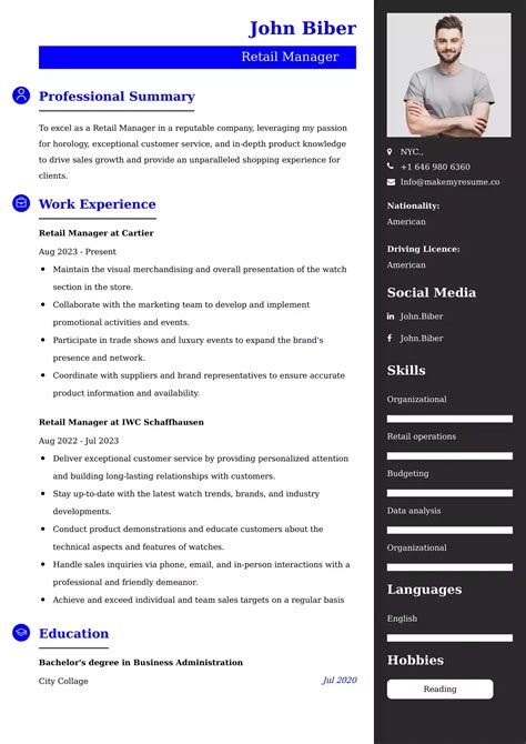 Basic Resume Examples For Retail Jobs