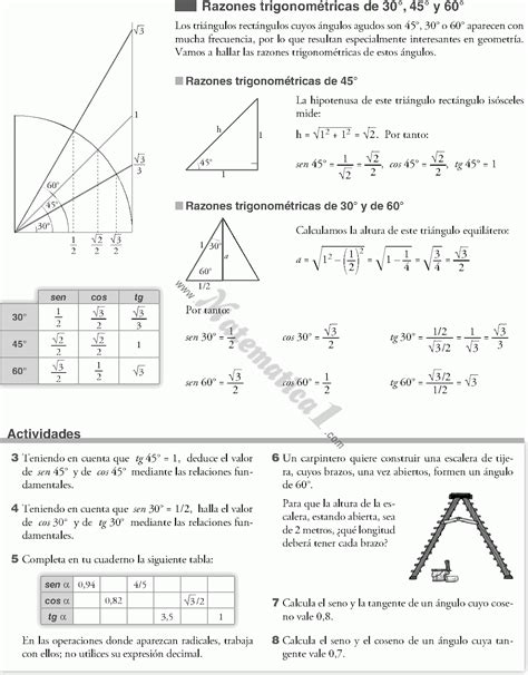 Trigonometria To De Secundaria Eso Ejercicios Resueltos