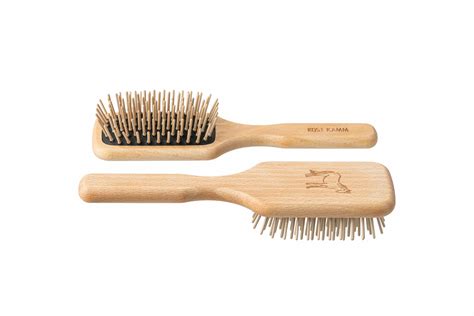 Holzbürste Midi Paddle brush Buche gerade Holznoppen 9 reihig