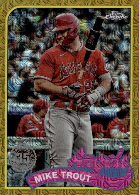 Mike Trout 2024 Topps Silver Pack T89C 17 1989 Chrome Promo Gold