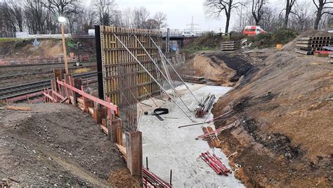 Arbeiten An Neuer Br Cke An Der Bahnhofstra E Liegen Weiter Im Zeitplan