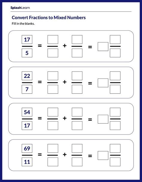 Free Printable Fractions Worksheets For 4th Graders Splashlearn