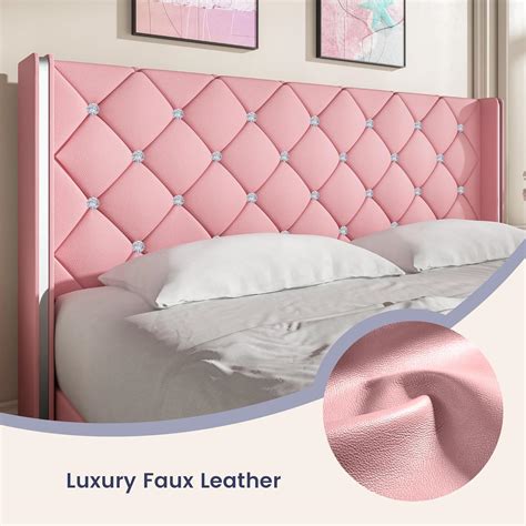 Dreamcurship Queen Size Bed Frame Pink Queen Bed Frame With Headboard And Footboard Modern