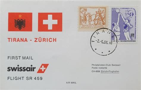 Luftpost Brief Swissair Tirana Z Rich Kaufen Auf Ricardo