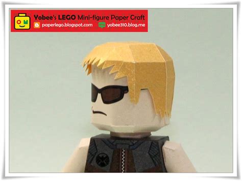 YOBEE S LEGO MINI FIGURE PAPER CRAFT Making LEGO Hawkeye Papercraft Face