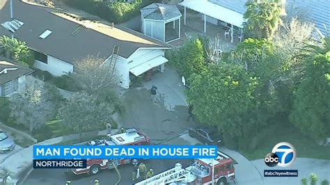 Mans Body Found In Garage After Fire Breaks Out At Home In Northridge